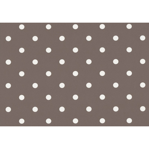 DOTS TAUPE / barnás szürke pöttyös 45cm x 15m öntapadós tapéta