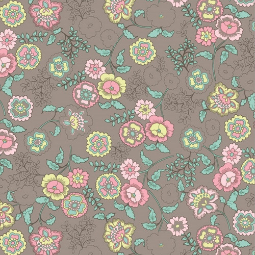 Gekkofix FLEUR BEIGE / bézs színes virágos 45cm x 15m öntapadós tapéta