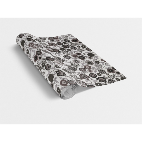 FLEUR GREY / fekete szürkés virágos 45cm x 15m öntapadós tapéta FLEUR GREY / fekete szürkés virágos 45cm x 15m öntapadós tapéta