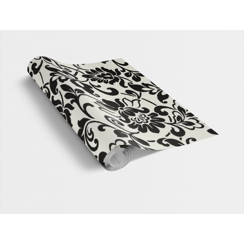 HERITAGE BLACK WHITE / heritage fehér fekete 45cm x 15m öntapadós tapéta