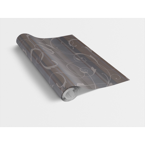 Gekkofix SCROLL OVERPRINT BLUE/GREY / kék szürke inox intarziás 45cm x 15m öntapadós tapéta