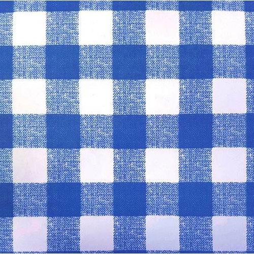 SQUARES BLUE / kék szövetkockás 45cm x 15m öntapadós tapéta