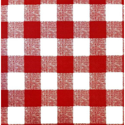SQUARES RED / piros szövetkockás 45cm x 15m öntapadós tapéta