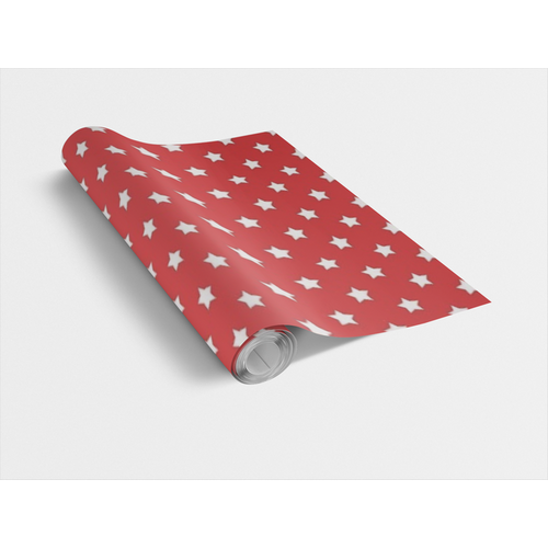 STARS RED / piros csillagos 45cm x 15m öntapadós tapéta