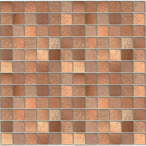 Gekkofix TOSCANA BROWN / barna mozaik ezüst fugával 45cm x 15m öntapadós tapéta