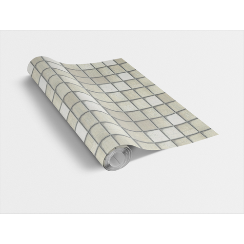 TOSCANA WHITE / fehér mozaik ezüst fugával 45cm x 15m öntapadós tapéta, Vénilia Décor