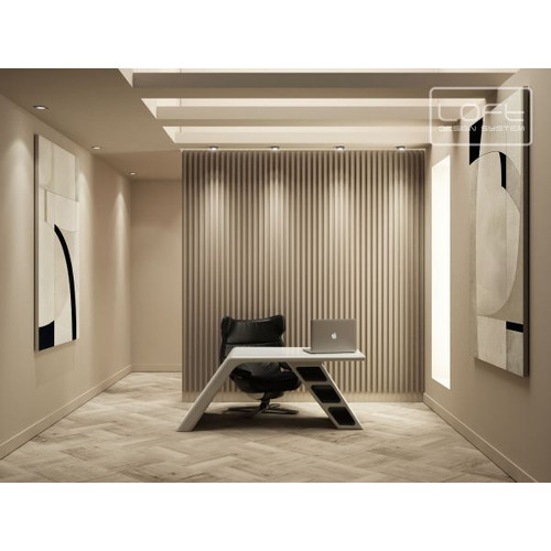 Loft Lamellini 02 bordázott lamellás gipsz falpanel