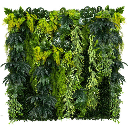 GD140 50x100 cm prémium egyedi kézzel készített élethű műanyag növényfal panel