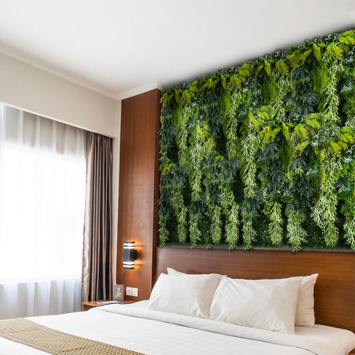 GD140 50x100 cm prémium egyedi kézzel készített élethű műanyag növényfal panel