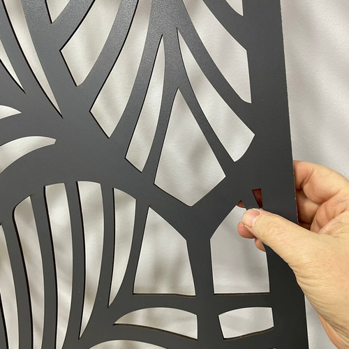 Fali dekorpanel, trópusi levél minta, 50x150 cm, 3 mm HDF - FP1 Antracit Fali dekorpanel, trópusi levél minta, 50x150 cm, 3 mm HDF - FP1 Antracit