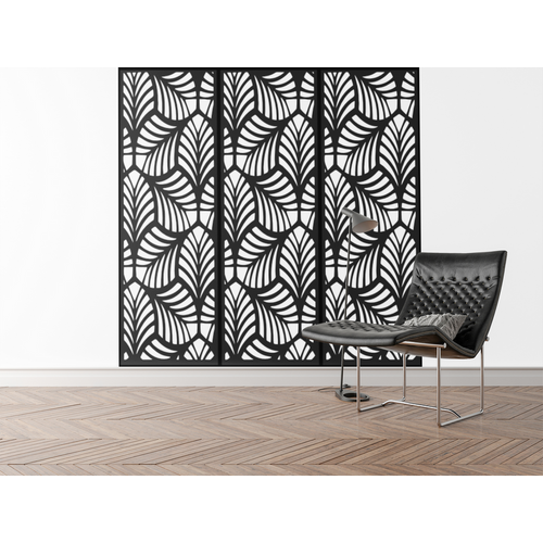 Fali dekorpanel, trópusi levél minta, 50x150 cm, 3 mm HDF - FP1 Antracit Fali dekorpanel, trópusi levél minta, 50x150 cm, 3 mm HDF - FP1 Antracit