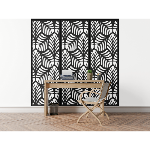 Fali dekorpanel, trópusi levél minta, 50x150 cm, 3 mm HDF - FP1 Antracit Fali dekorpanel, trópusi levél minta, 50x150 cm, 3 mm HDF - FP1 Antracit
