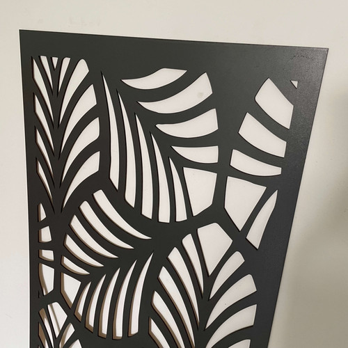 Fali dekorpanel, trópusi levél minta, 50x150 cm, 3 mm HDF - FP1 Antracit Fali dekorpanel, trópusi levél minta, 50x150 cm, 3 mm HDF - FP1 Antracit