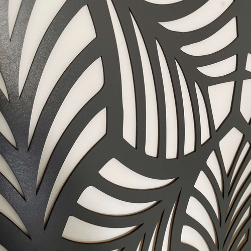 Fali dekorpanel, trópusi levél minta, 50x150 cm, 3 mm HDF - FP1 Antracit Fali dekorpanel, trópusi levél minta, 50x150 cm, 3 mm HDF - FP1 Antracit
