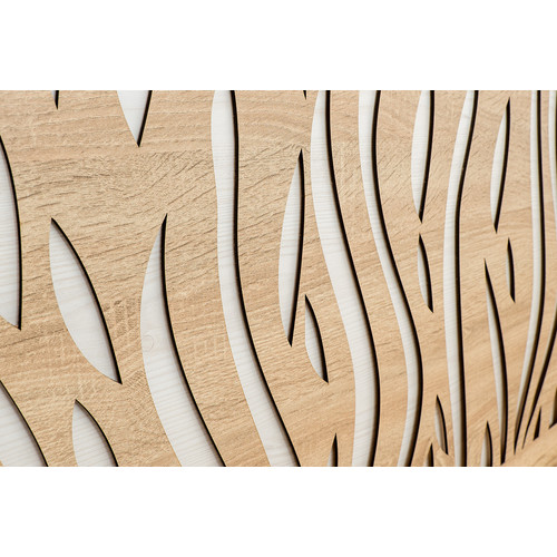Fali dekorpanel, hullámos minta, 50x150 cm, 3 mm HDF - FP5 fa Sonoma tölgy falburkolat