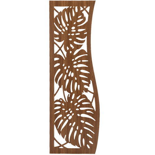 Fali dekorpanel, pálmalevél mintázat, 50x150 cm, 3 mm HDF - FP6 fa Dió színű falburkolat