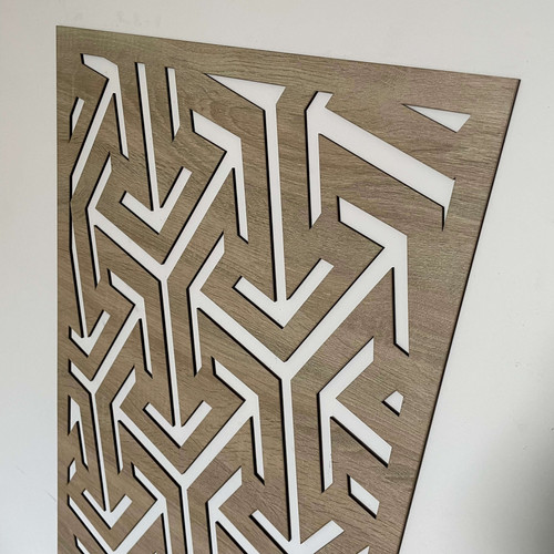 Fali dekorpanel, nyíl mintázat, modern 50x150 cm, 3 mm HDF - FP7 fa Sonoma tölgy színű falburkolat Fali dekorpanel, nyíl mintázat, modern 50x150 cm, 3 mm HDF - FP7 fa Sonoma tölgy színű falburkolat