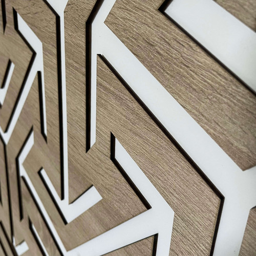 Fali dekorpanel, nyíl mintázat, modern 50x150 cm, 3 mm HDF - FP7 fa Sonoma tölgy színű falburkolat Fali dekorpanel, nyíl mintázat, modern 50x150 cm, 3 mm HDF - FP7 fa Sonoma tölgy színű falburkolat