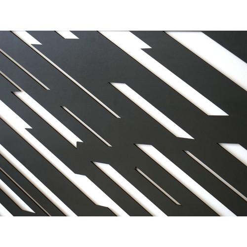 Fali dekorpanel, sávos mintázat, modern 50x150 cm, 3 mm HDF - FP13 fa Antracit színű falburkolat