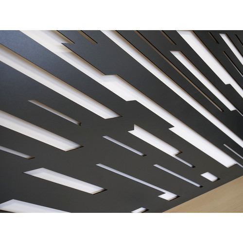 Fali dekorpanel, sávos mintázat, modern 50x150 cm, 3 mm HDF - FP13 fa Antracit színű falburkolat