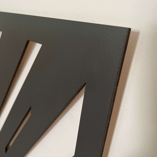 Fali dekorpanel, sávos mintázat, modern 50x150 cm, 3 mm HDF - FP13 fa Antracit színű falburkolat