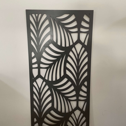 Fali dekorpanel, trópusi levél minta, 50x150 cm, 3 mm HDF - FP1 Antracit Fali dekorpanel, trópusi levél minta, 50x150 cm, 3 mm HDF - FP1 Antracit