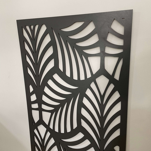 Fali dekorpanel, trópusi levél minta, 50x150 cm, 3 mm HDF - FP1 Antracit Fali dekorpanel, trópusi levél minta, 50x150 cm, 3 mm HDF - FP1 Antracit