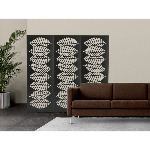 Fali dekorpanel, levél minta, 50x150 cm, 3 mm HDF - FP3 Antracit falburkolat Fali dekorpanel, levél minta, 50x150 cm, 3 mm HDF - FP3 Antracit falburkolat