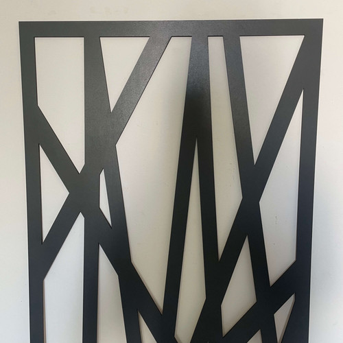 Fali dekorpanel, Vonal minta, 50x150 cm, 3 mm HDF - FP16 fa Antracit színű falburkolat