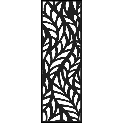 Fali dekorpanel, ágak minta, 50x150 cm, 3 mm HDF - FP4 Fekete falburkolat