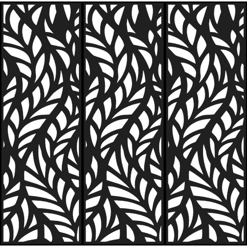 Fali dekorpanel, ágak minta, 50x150 cm, 3 mm HDF - FP4 Antracit falburkolat