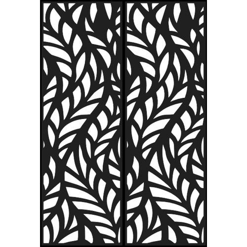 Fali dekorpanel, ágak minta, 50x150 cm, 3 mm HDF - FP4 Fekete falburkolat