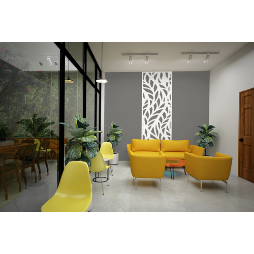Fali dekorpanel, ágak minta, 50x150 cm, 3 mm HDF - FP4 Fehér falburkolat Fali dekorpanel, ágak minta, 50x150 cm, 3 mm HDF - FP4 Fehér falburkolat