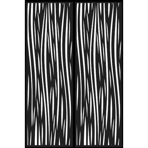 Fali dekorpanel, hullám minta, 50x150 cm, 3 mm HDF - FP2 fekete falburkolat