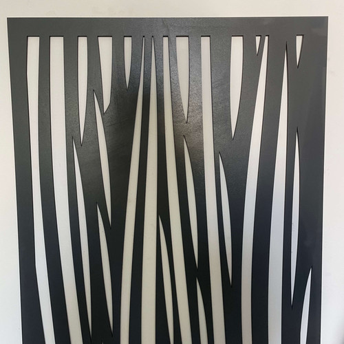 Fali dekorpanel, hullám minta, 50x150 cm, 3 mm HDF - FP2 Antracit falburkolat