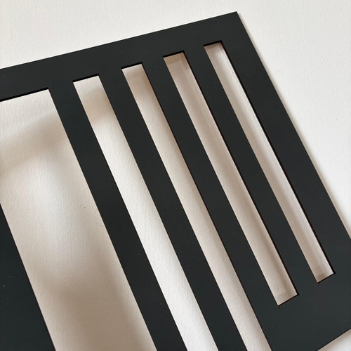 Fali dekorpanel, art deco stílus, 50x150 cm, 3 mm HDF - FP12 fa Antracit falburkolat
