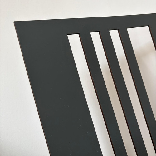 Fali dekorpanel, art deco stílus, 50x150 cm, 3 mm HDF - FP12 fa Antracit falburkolat