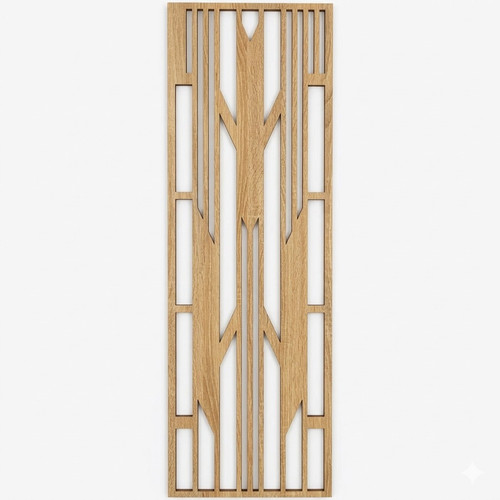 Fali dekorpanel, art deco stílus, 50x150 cm, 3 mm HDF - FP12 fa Sonoma tölgy falburkolat