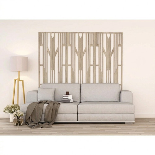 Fali dekorpanel, art deco stílus, 50x150 cm, 3 mm HDF - FP12 fa Sonoma tölgy falburkolat