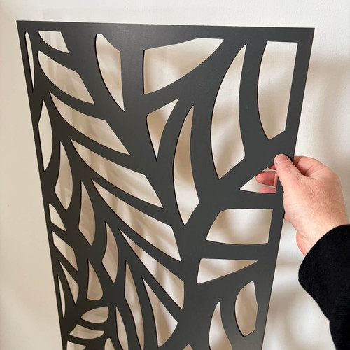 Fali dekorpanel, ágak minta, 50x150 cm, 3 mm HDF - FP4 Antracit falburkolat