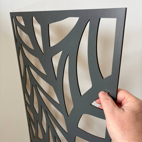 Fali dekorpanel, ágak minta, 50x150 cm, 3 mm HDF - FP4 Antracit falburkolat