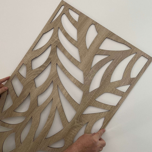 Fali dekorpanel, ágak minta, 50x150 cm, 3 mm HDF - FP4 Sonoma tölgy falburkolat