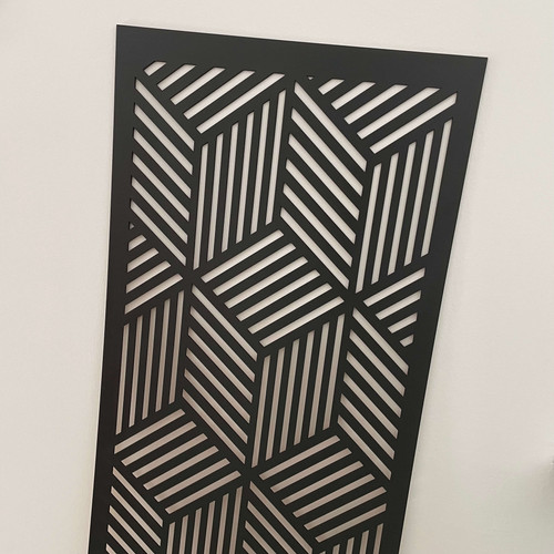 Fali dekorpanel, doboz minta, 50x150 cm, 3 mm HDF - FP11 fa Antracit falburkolat