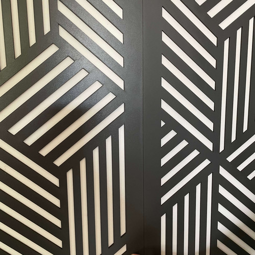 Fali dekorpanel, doboz minta, 50x150 cm, 3 mm HDF - FP11 fa Antracit falburkolat