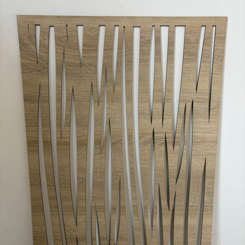 Fali dekorpanel, hullám minta, 50x150 cm, 3 mm HDF - FP2 sonoma tölgy színű falburkolat
