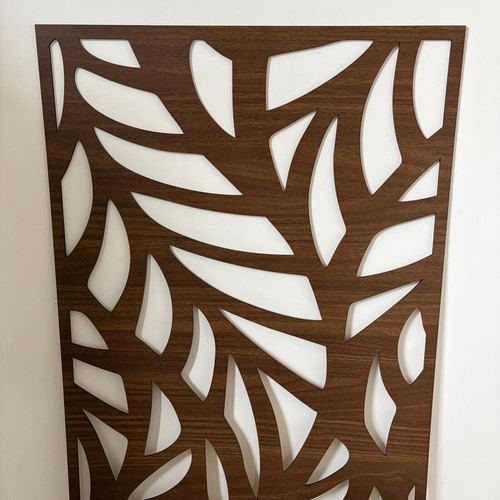 Fali dekorpanel, ágak minta, 50x150 cm, 3 mm HDF - FP4 dió fa színű falburkolat