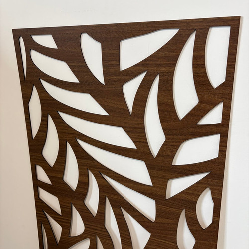 Fali dekorpanel, ágak minta, 50x150 cm, 3 mm HDF - FP4 dió fa színű falburkolat