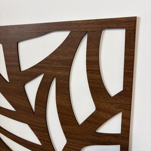 Fali dekorpanel, ágak minta, 50x150 cm, 3 mm HDF - FP4 dió fa színű falburkolat