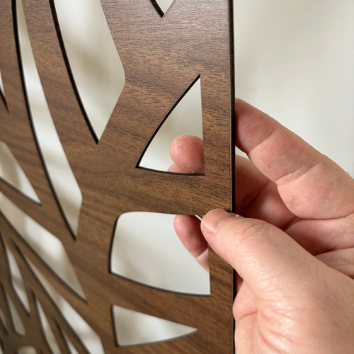Fali dekorpanel, ágak minta, 50x150 cm, 3 mm HDF - FP4 dió fa színű falburkolat