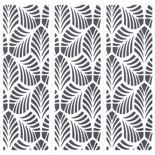 Fali dekorpanel, trópusi levél minta, 50x150 cm, 3 mm HDF - FP1 Fehér falburkolat